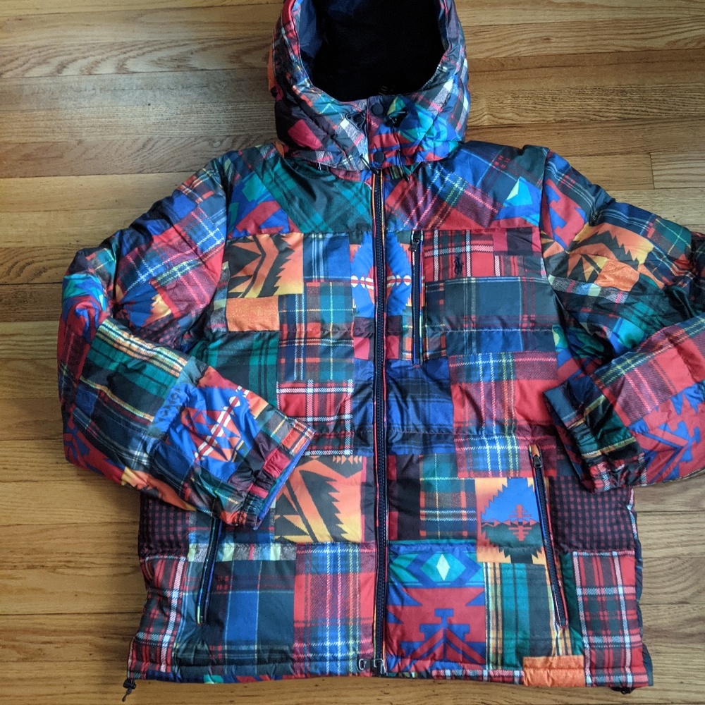Polo Ralph Lauren Aztec Puffer Down Patchwork Jacket (Men’s)